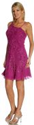 Broad Strap Short Party Dress in Fuchsia alternative picture